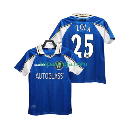 Billiga Fotbollströjor Chelsea ZOLA 25 1999 Retro Hemma tröja 1997 Kortärmad